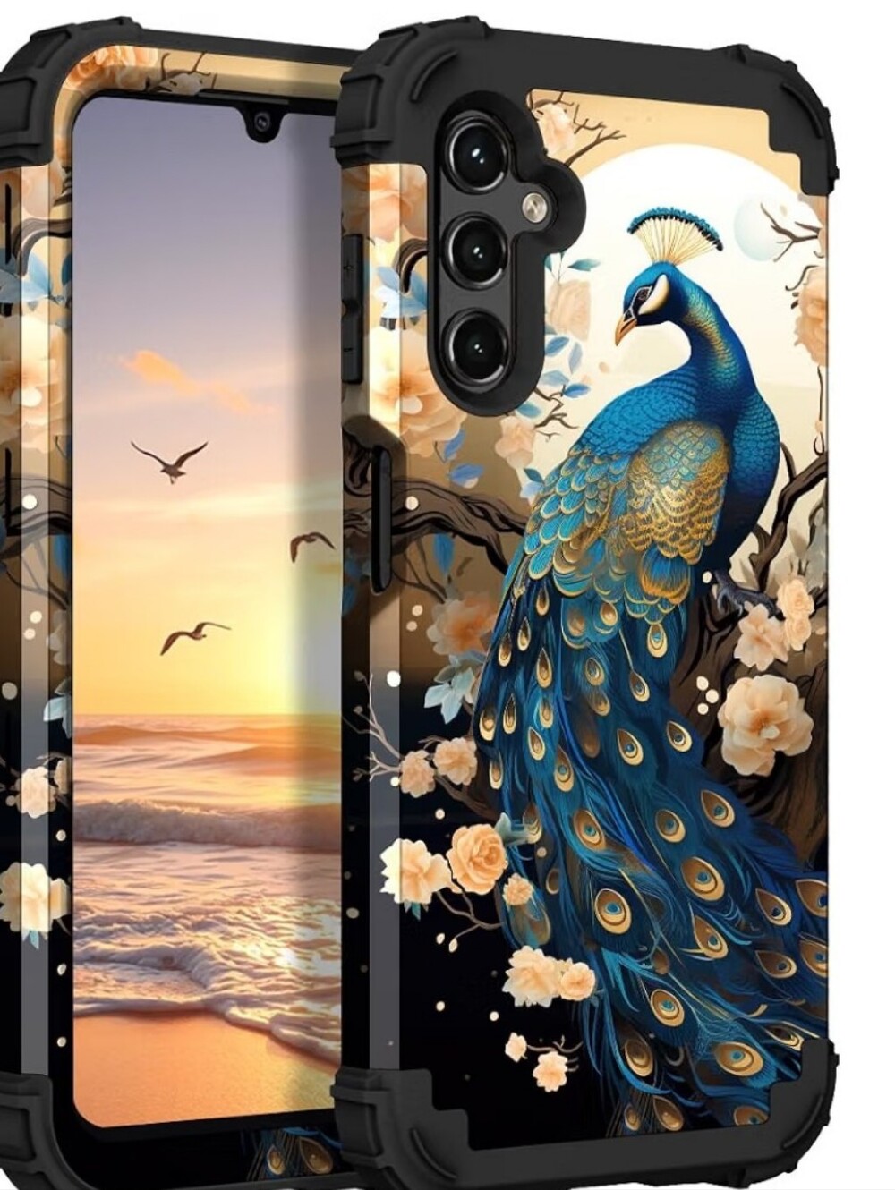 TEECOVER Heavy Duty Case for Samsung Galaxy A15, Dark Blue PeacockShockproof NWT